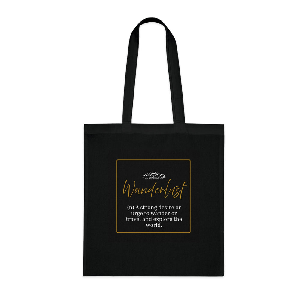Wanderlust Definition Tote Bag | Funny Quote Cotton Tote | Gift for Her UK