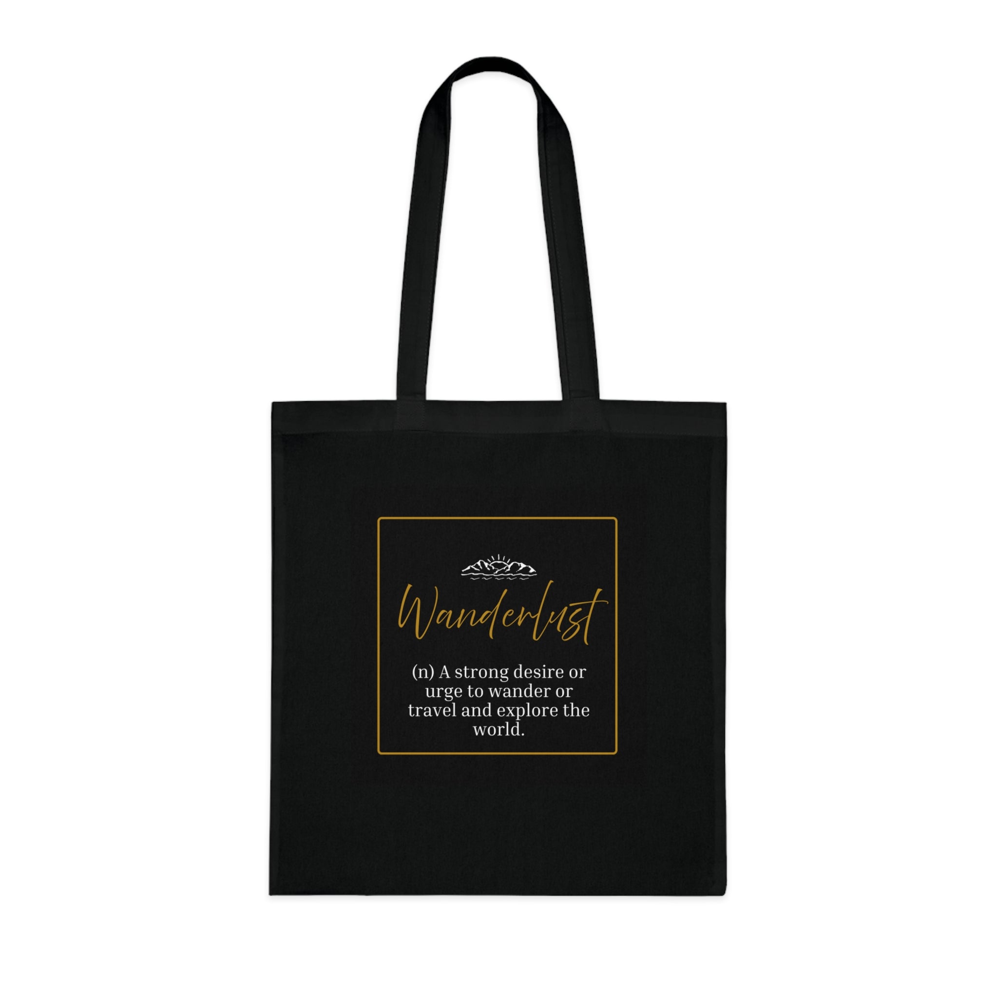 Wanderlust Definition Tote Bag | Funny Quote Cotton Tote | Gift for Her UK