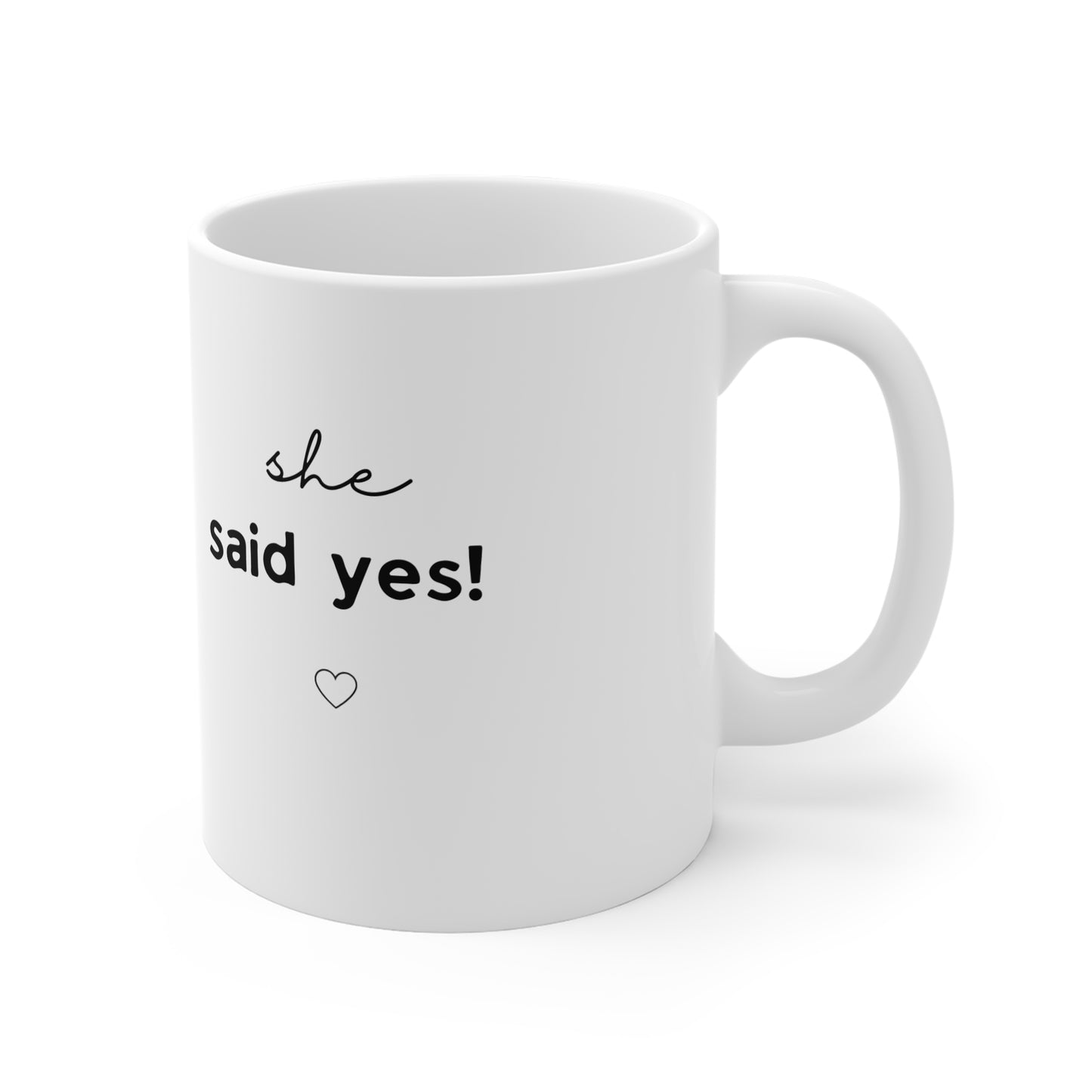 She Said Yes! Mug — Engagement Announcement Coffee Cup