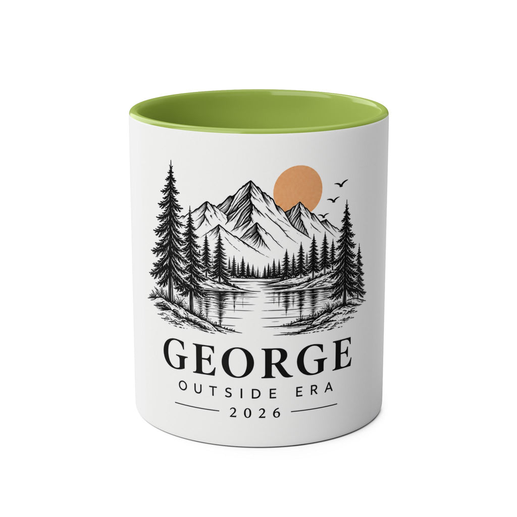 Personalised Mountain Mug | Custom Name Gift for Hikers