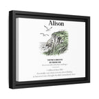 Personalised Coastal Name Art Framed Canvas Print with Quote - AlleyCrafters