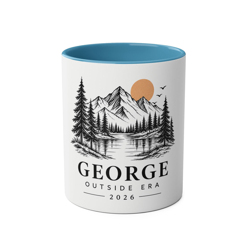 Personalised Mountain Mug | Custom Name Gift for Hikers