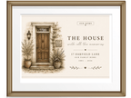 Personalised House Name Canvas Print — New Home & Housewarming Gift - AlleyCrafters