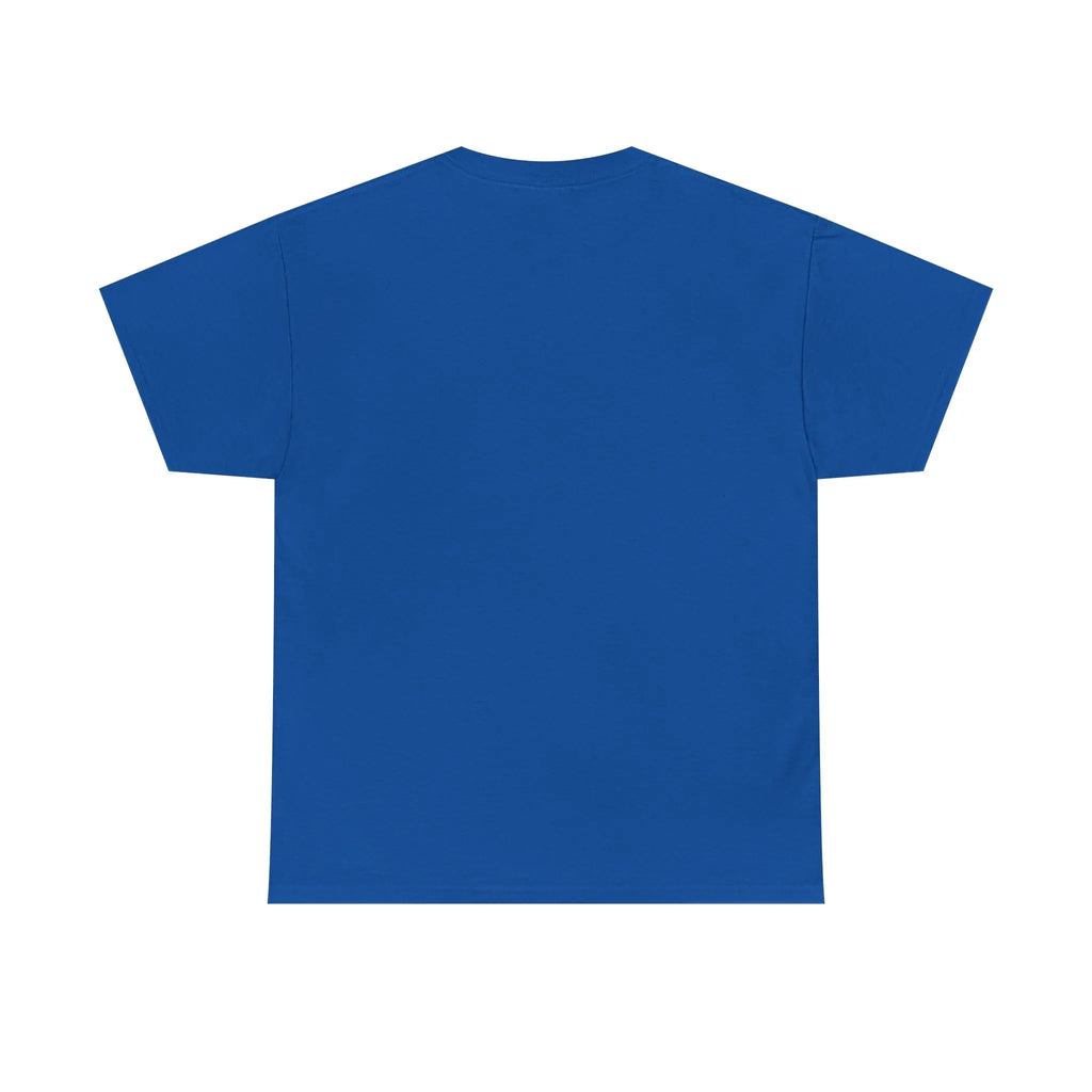 Unisex heavy cotton tee, royal blue crew neck