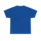 Unisex heavy cotton tee, royal blue crew neck