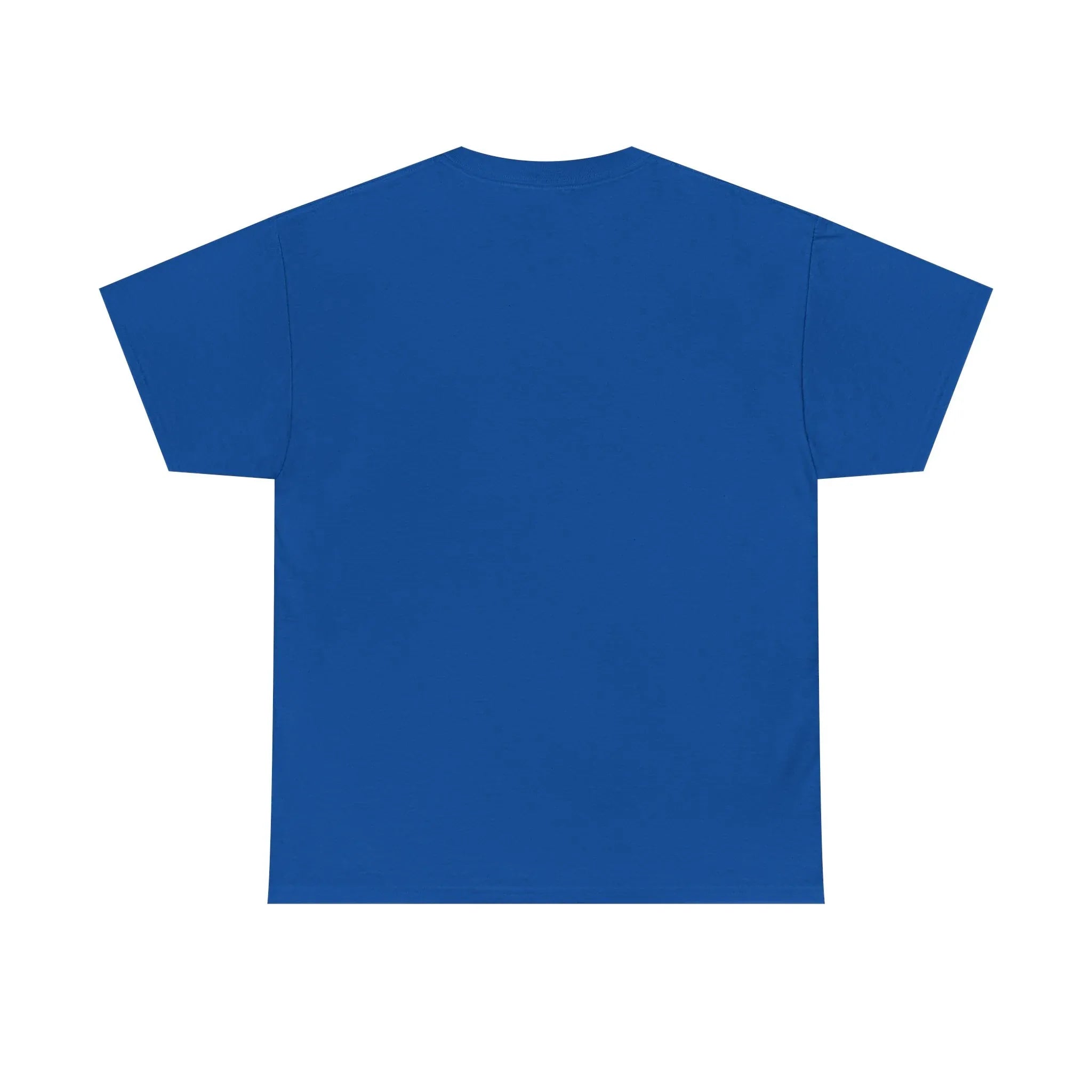 Unisex heavy cotton tee, royal blue crew neck