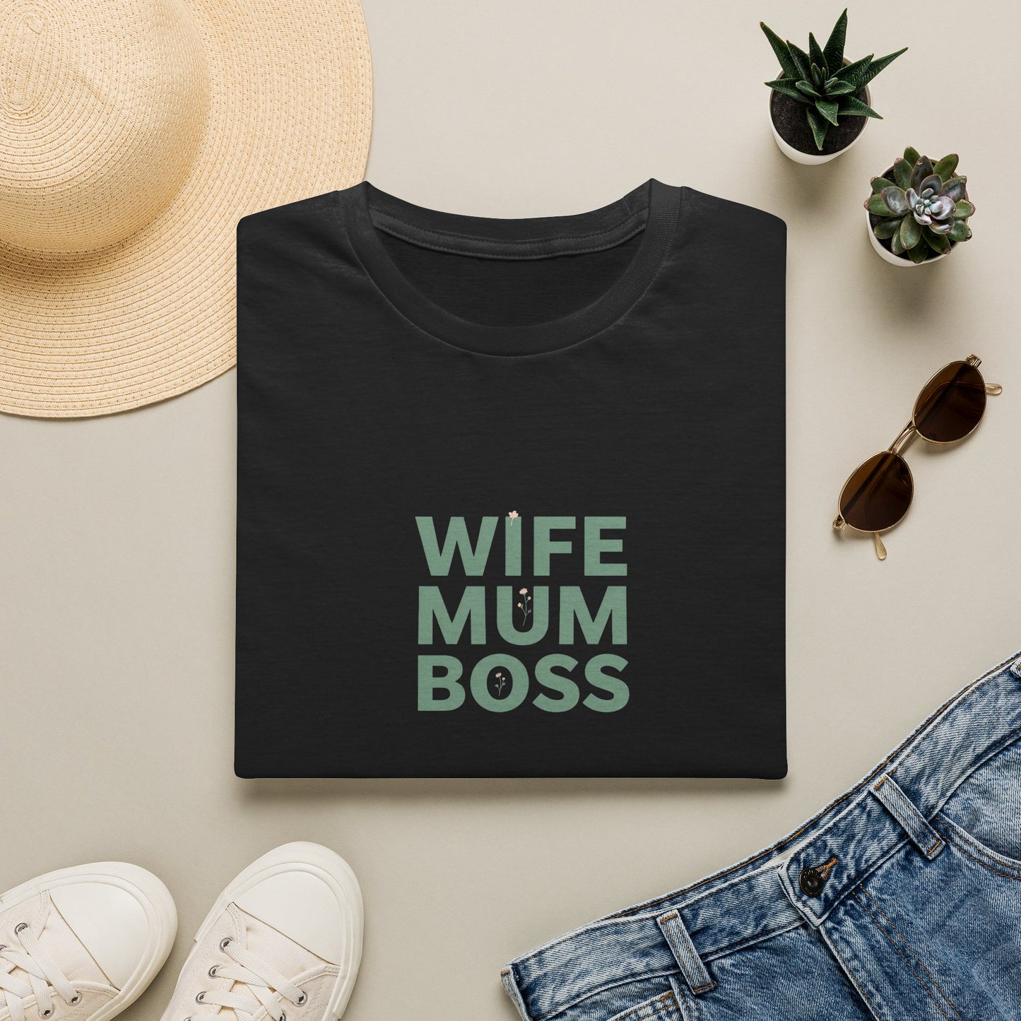 Wife Mum Boss T-Shirt — Empowered Mom Graphic Tee