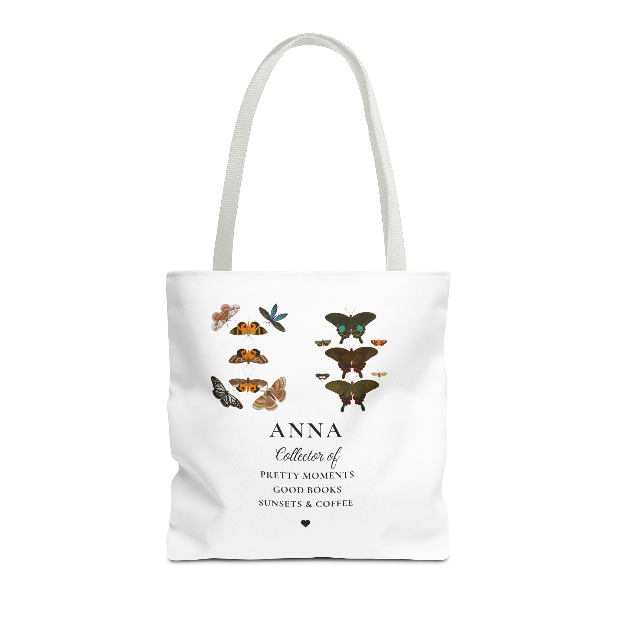 Personalized Butterfly Tote Bag — "Anna, Collector of Pretty Moments"