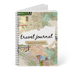 Travel Journal Notebook — A5 Vintage Map Wirobound Journal