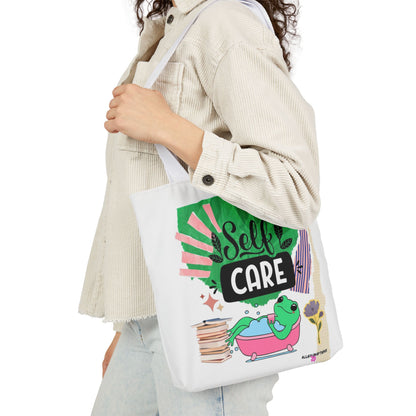 Self Care Frog Tote Bag