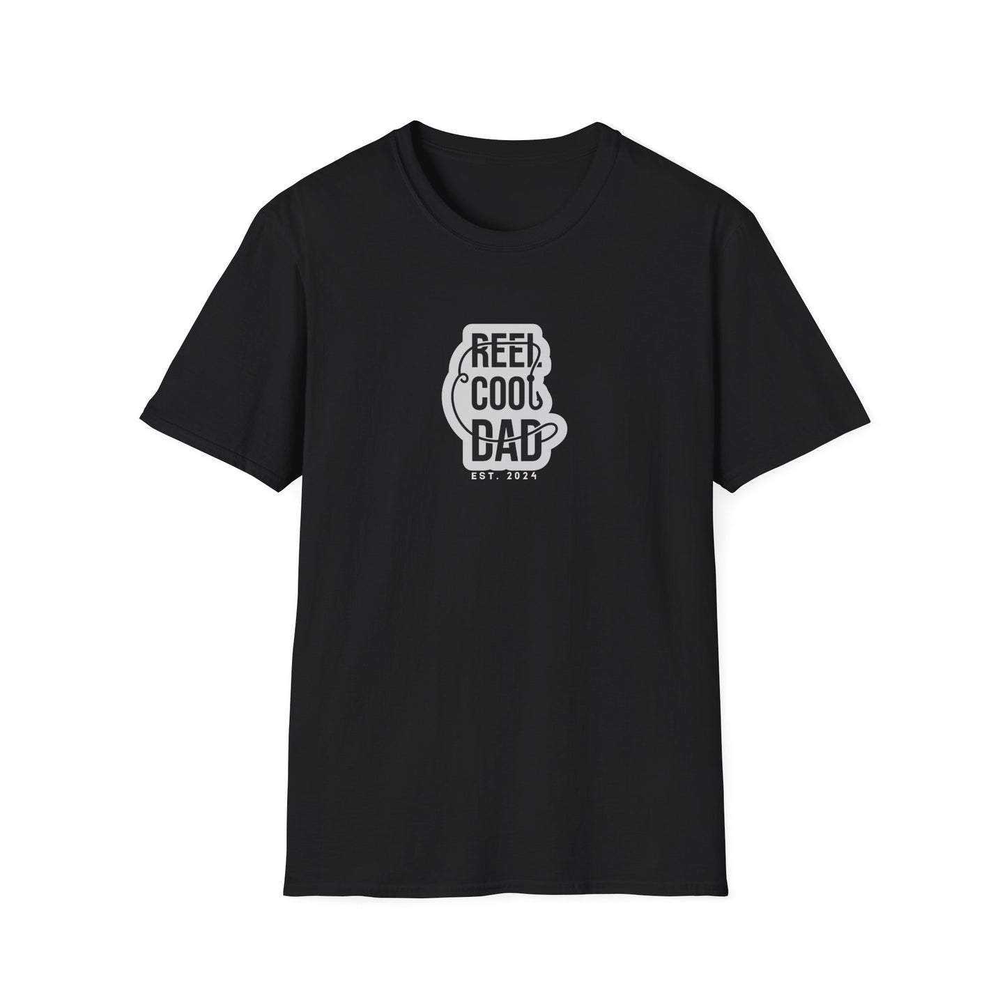 Reel, Cool, Dad Coffee Mug Graphic T-Shirt — Funny Dad Tee