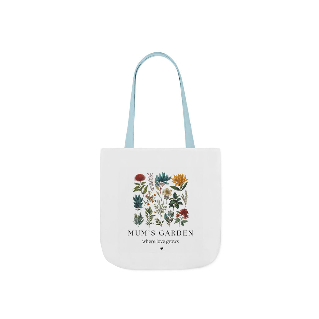 Personalised Floral Canvas Tote Bag — Mum's Garden Gift for Mum