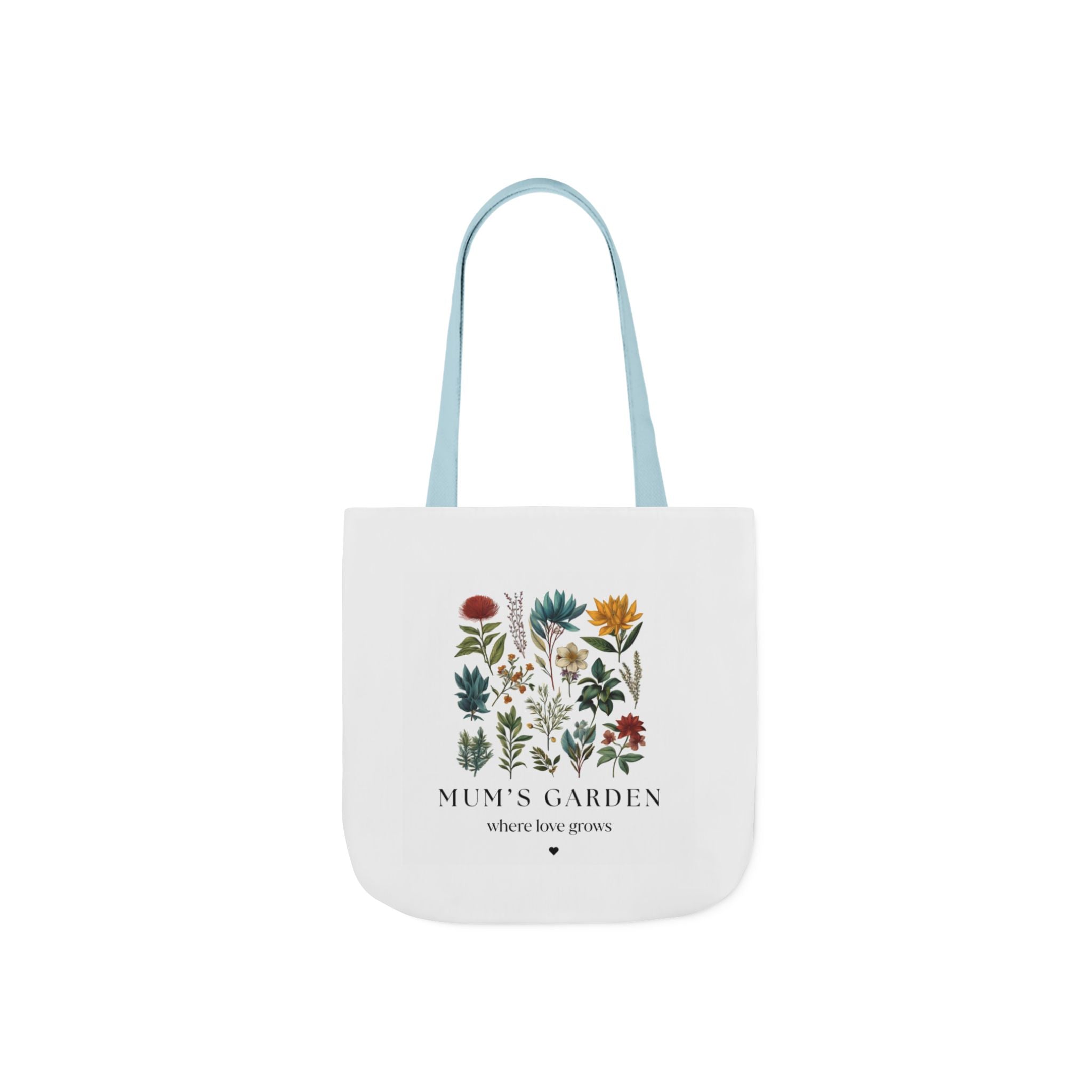 Personalised Floral Canvas Tote Bag — Mum's Garden Gift for Mum