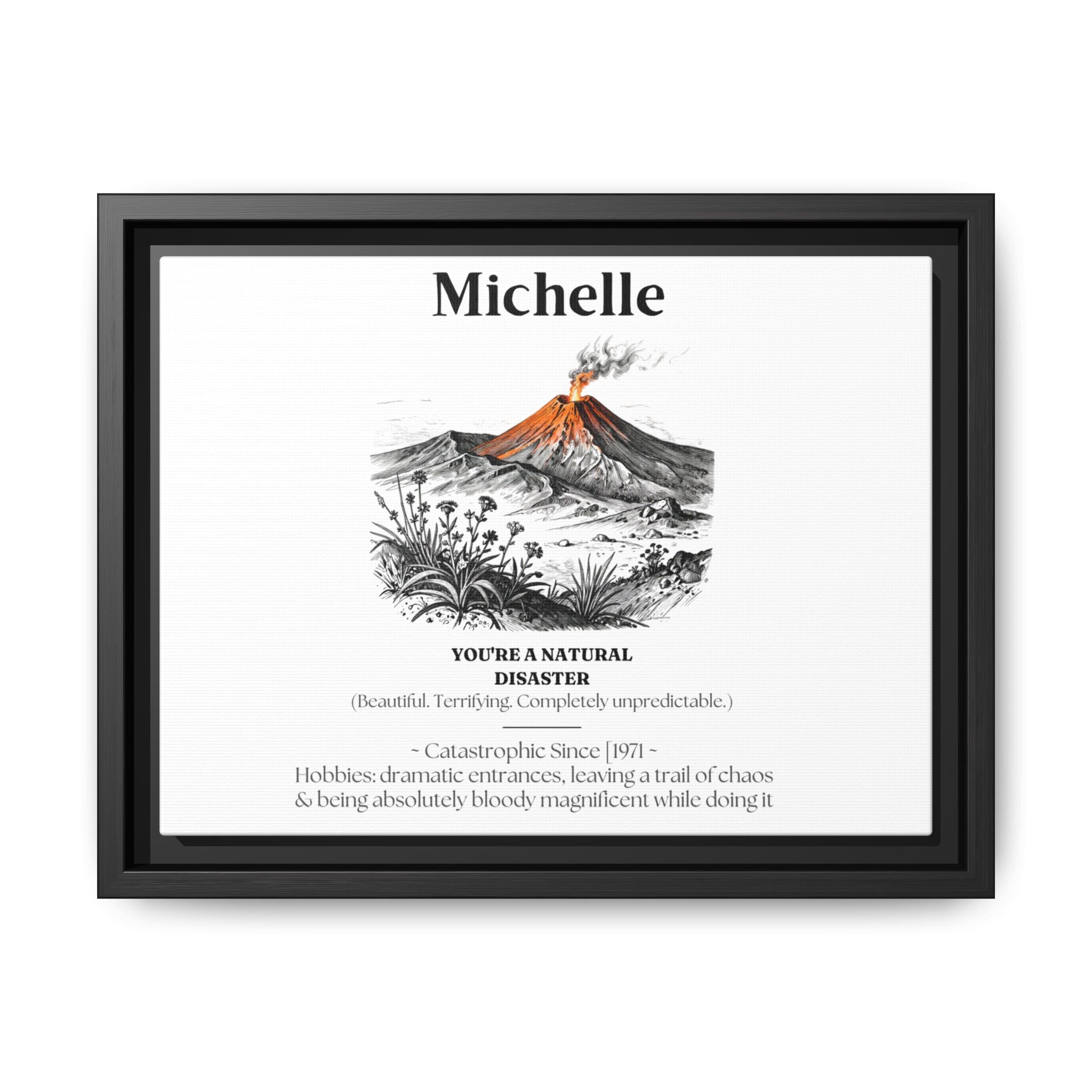 Personalised Matte Canvas Print — Funny Name Definition Framed Wall Art - AlleyCrafters