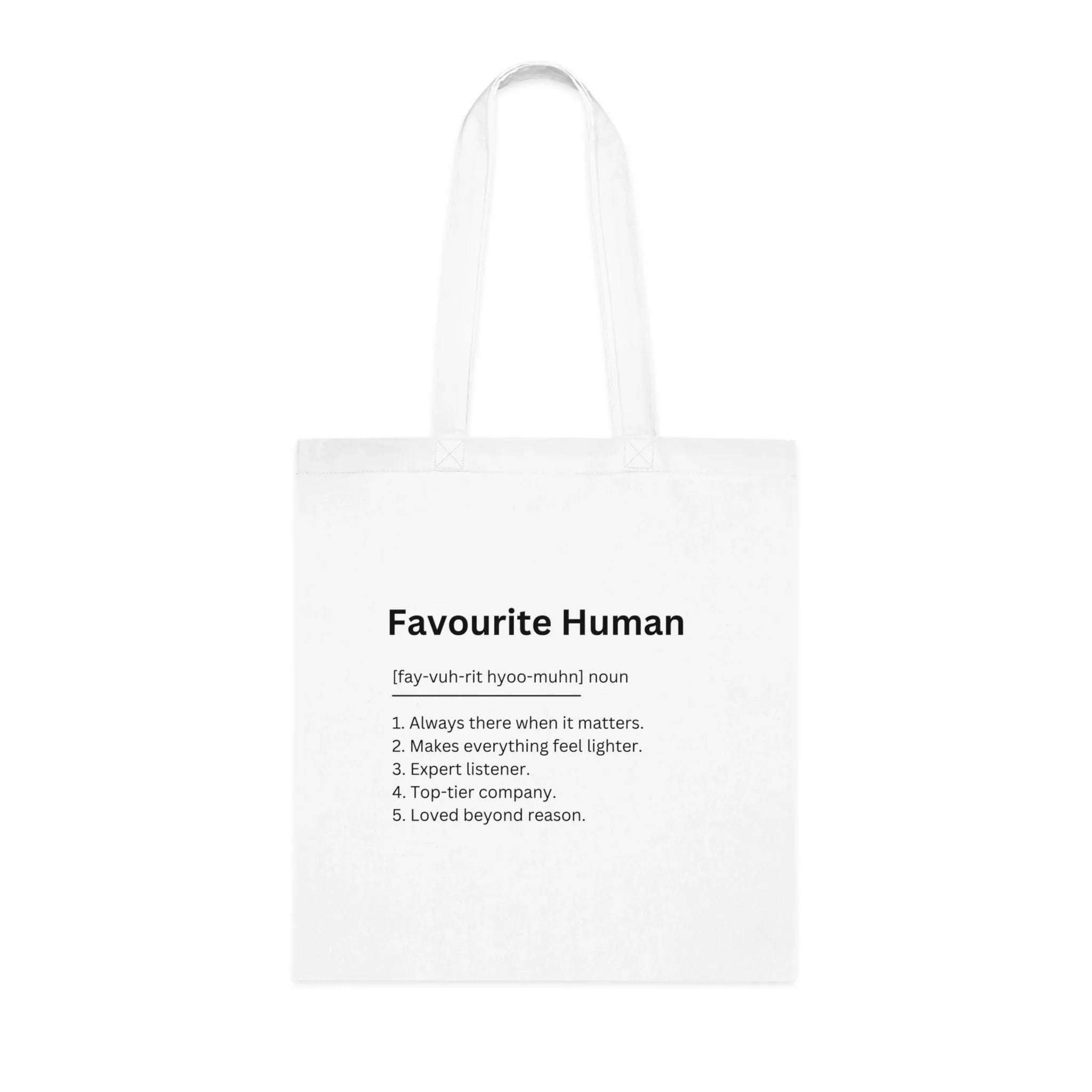 Definition Tote Bag — Personalised Gift Canvas Cotton Tote - Alley Crafters