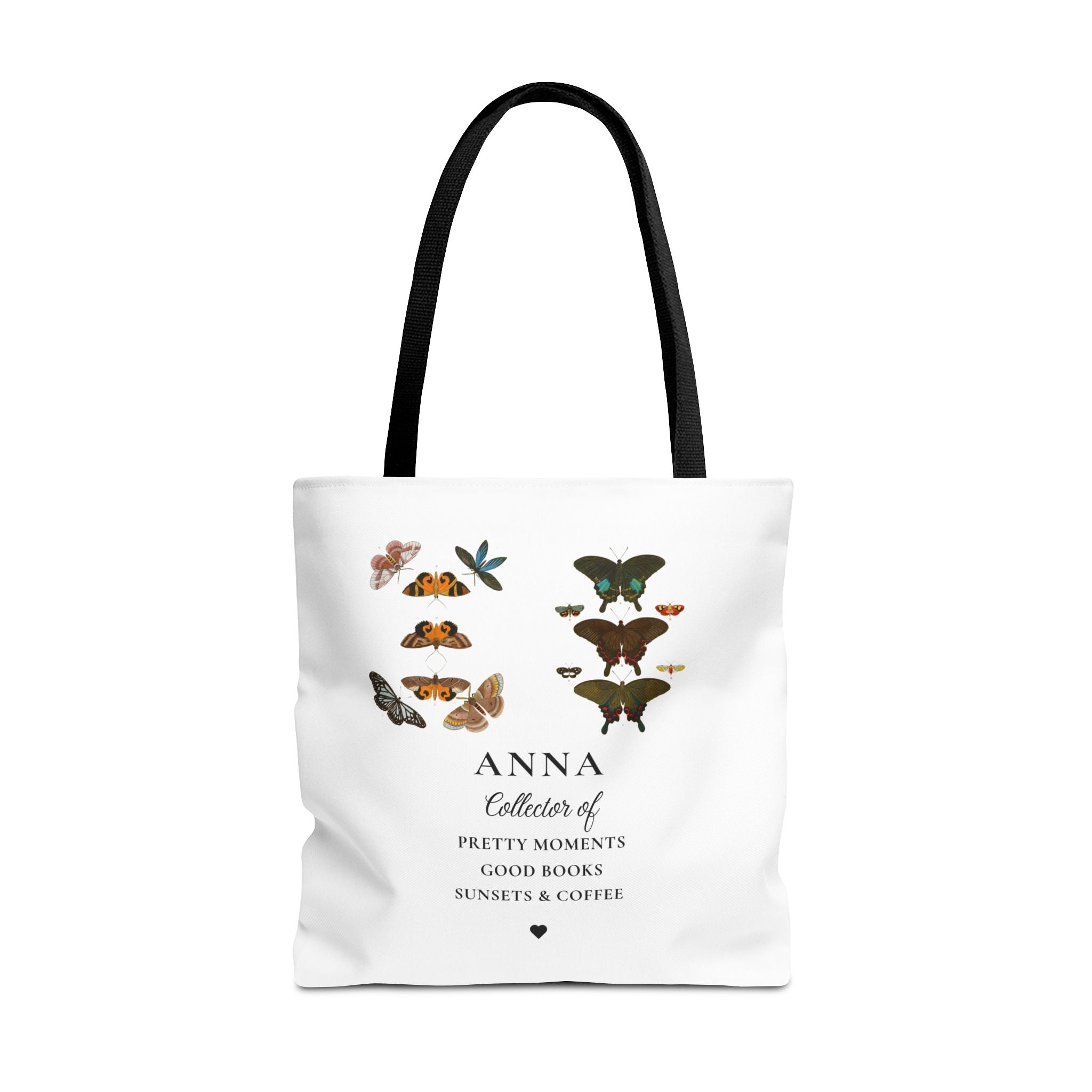 Personalized Butterfly Tote Bag — "Anna, Collector of Pretty Moments"