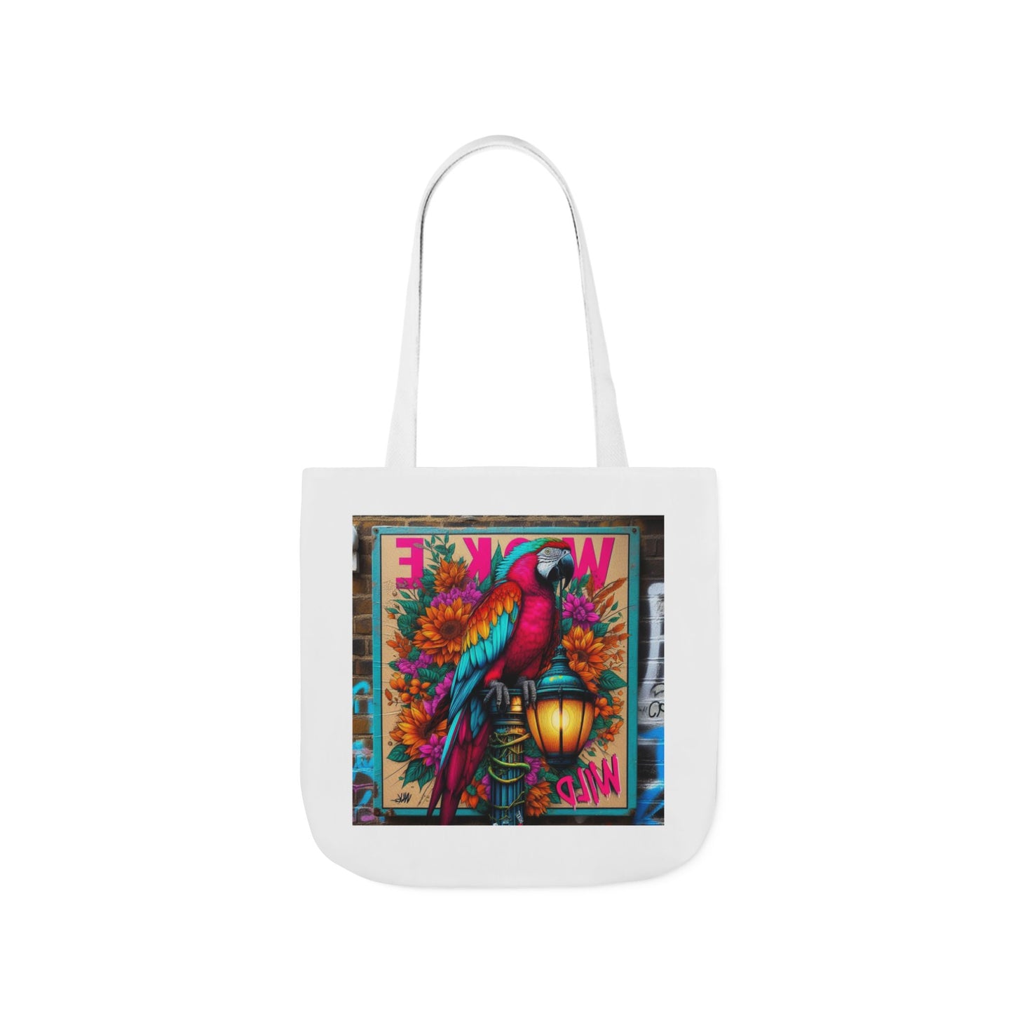 Canvas Tote Bag, Colourful Parrot