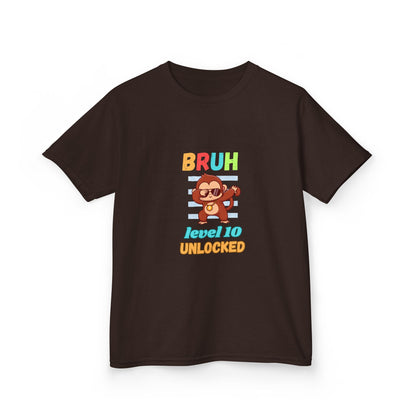 Kids Gaming Tee - BRUH Level (Age) Unlocked