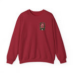 Black crewneck sweatshirt, plain back view