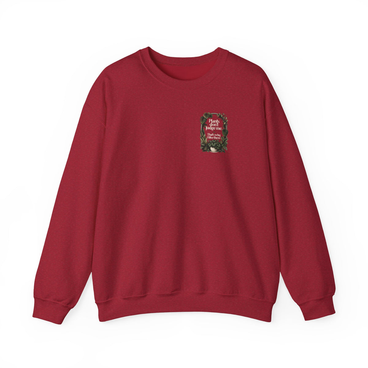 Black crewneck sweatshirt, plain back view