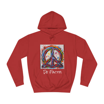 De Facto,  Hand Painted Peace Sign-  Hoodie