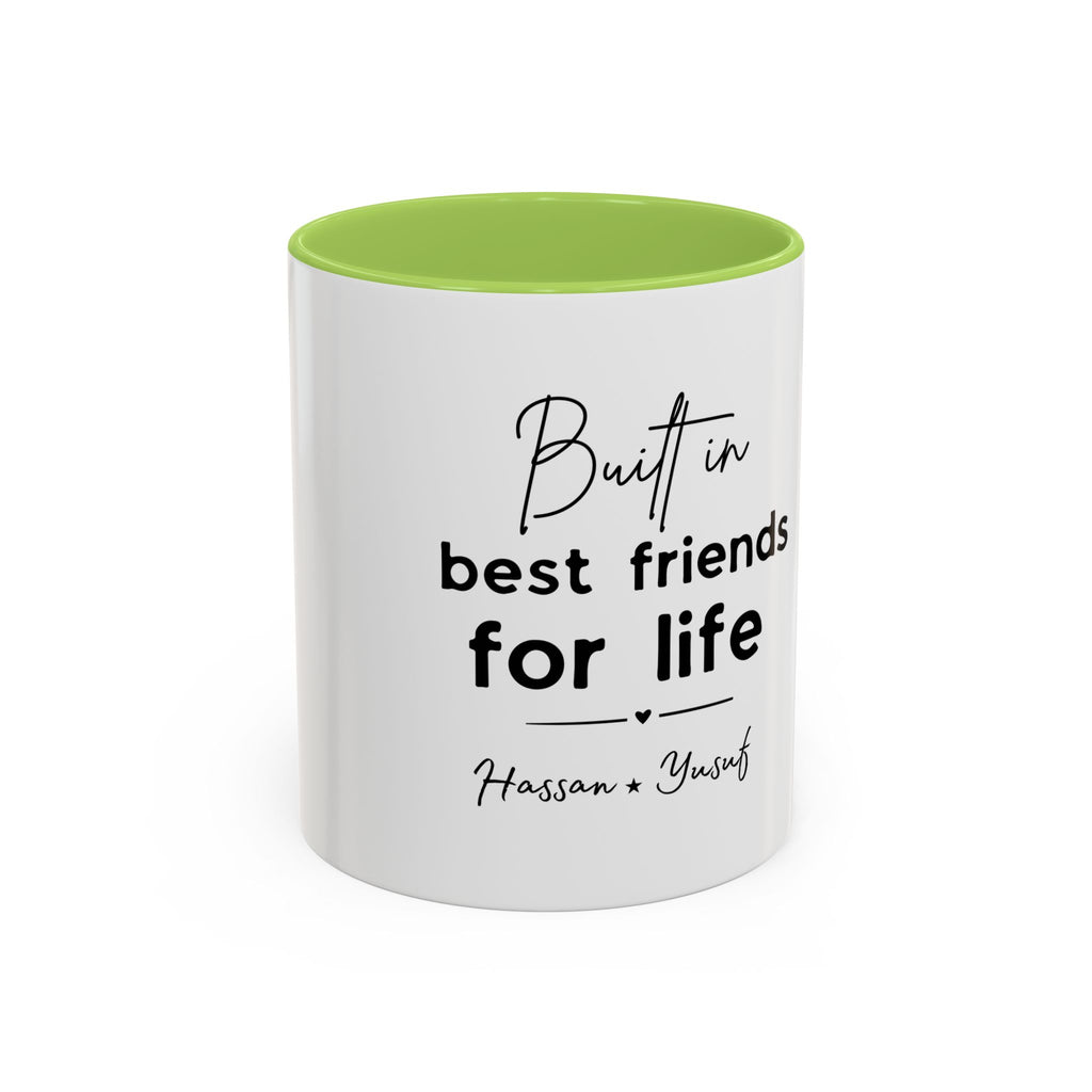 Personalised Best Friends for Life Mug | Custom Name Accent Coffee Mug