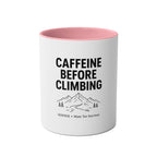 Personalised Climbing Mug – Caffeine Before Climbing