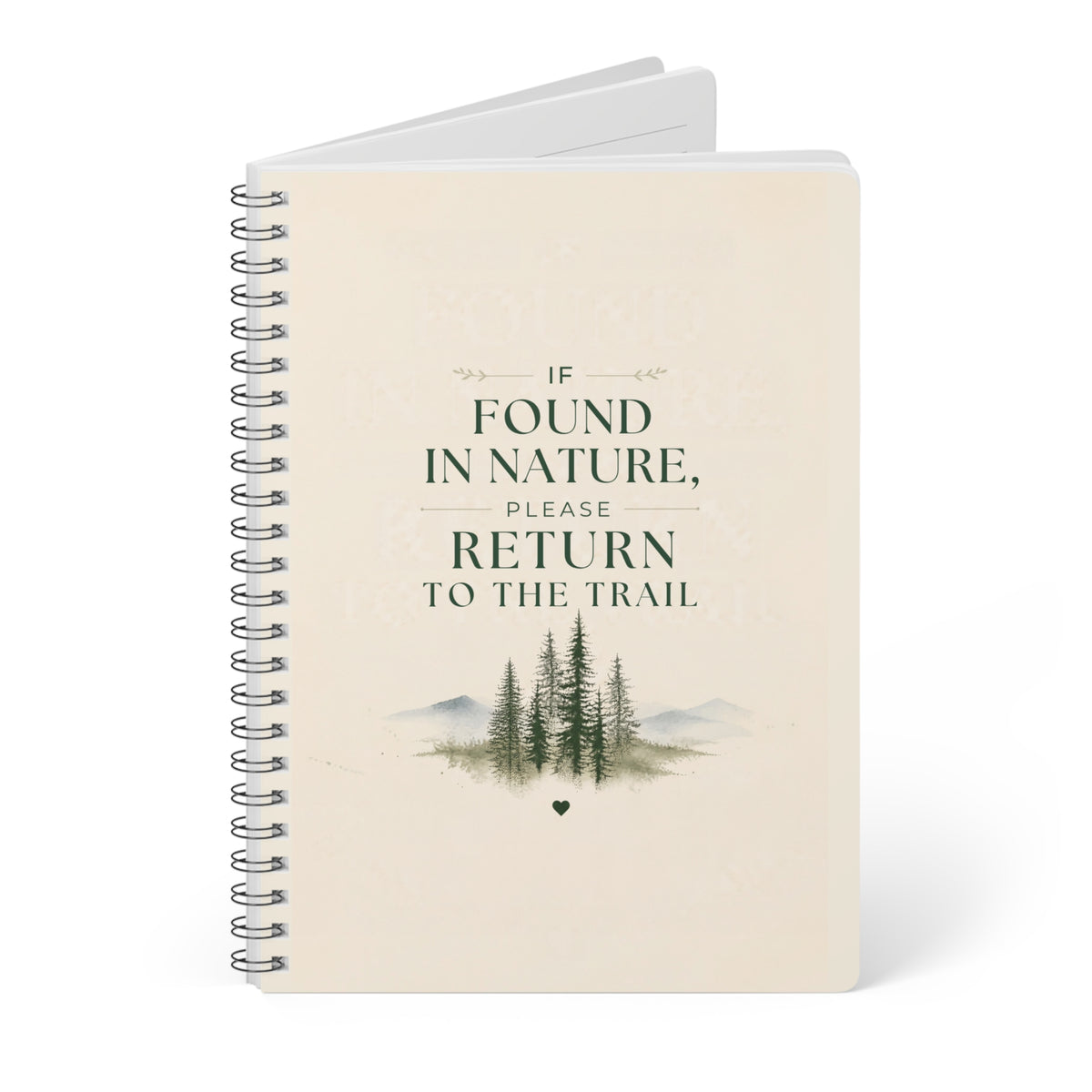 Stack of nature notebooks with spiral binding and “Return to the Trail” cover text.