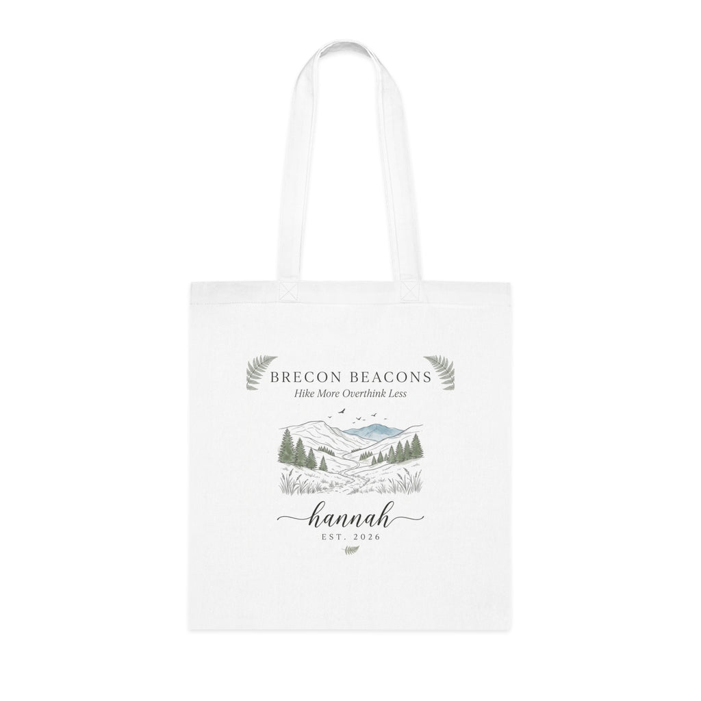 Personalised Mountain Tote Bag — Custom Location, Name & Date | Scenic Illustration - AlleyCrafters