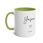 Personalised Name, Year & Quote Mug – Two-Tone Ceramic