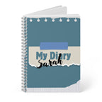 Personalised My Diary A5 Notebook — Custom Name Spiral Journal Gift