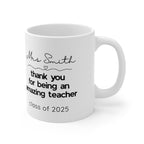 Personalised Teacher Thank You Mug — Thank You For Being An Amazing Teacher - AlleyCrafters