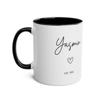Personalised Name, Year & Quote Mug – Two-Tone Ceramic