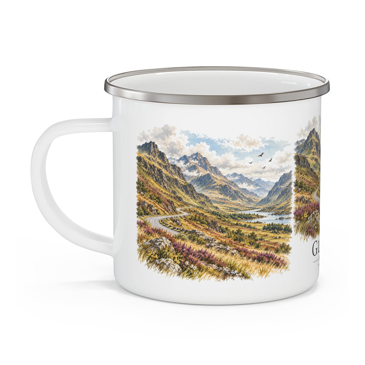 Personalised Glencoe Enamel Camping Mug, 12oz