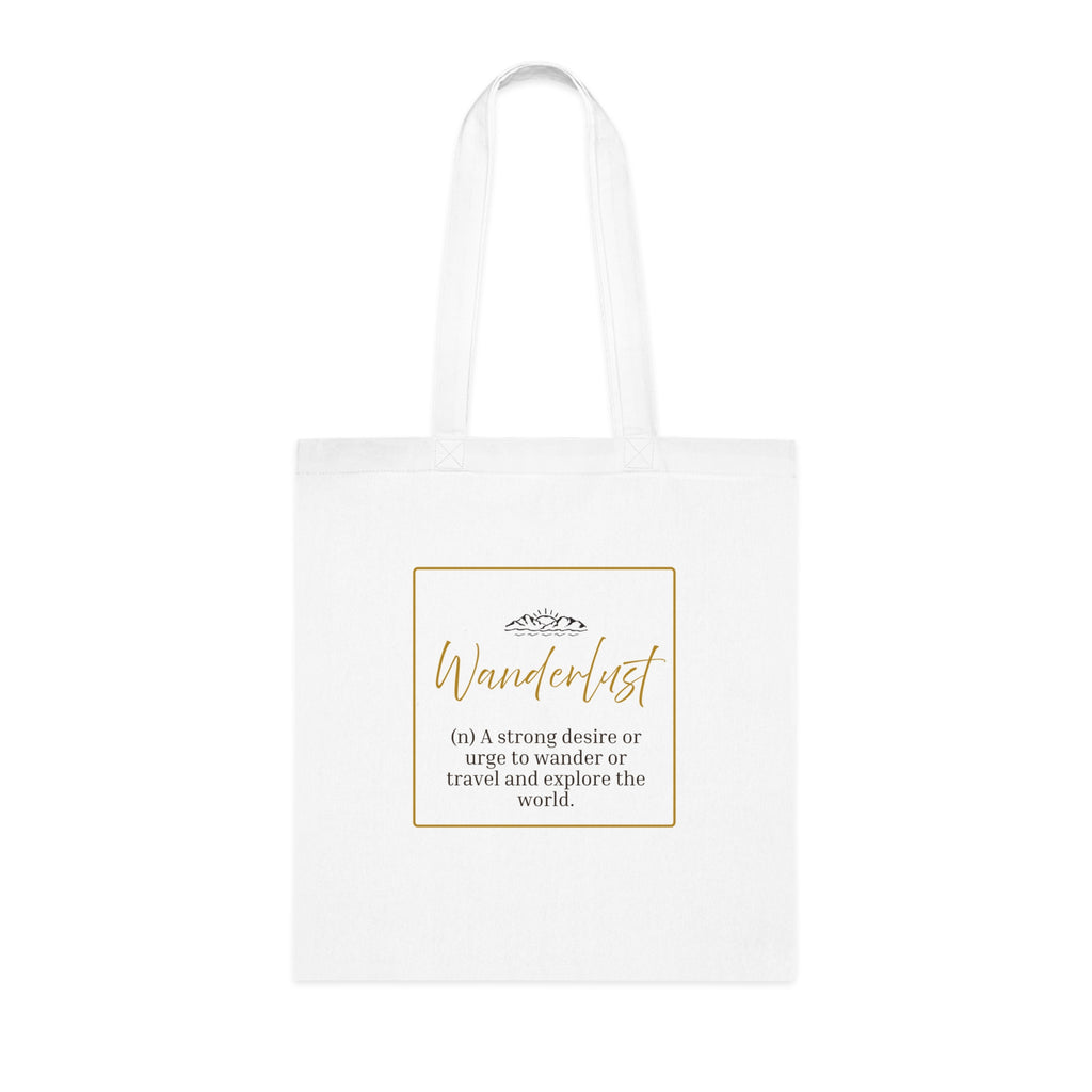 Wanderlust Definition Tote Bag | Funny Quote Cotton Tote | Gift for Her UK