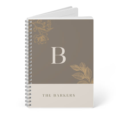 Personalised A5 Notebook | Custom Initial, Name or Text | 3 Colours Available