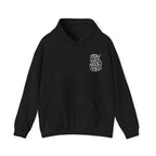 Black kids graphic hoodie with drawstring hood and front kangaroo pocket