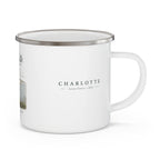 Personalised Enamel Camping Mug | Seven Sisters Coastal Design | Custom Name
