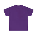 Unisex heavy cotton t-shirt, purple crew neck short-sleeve