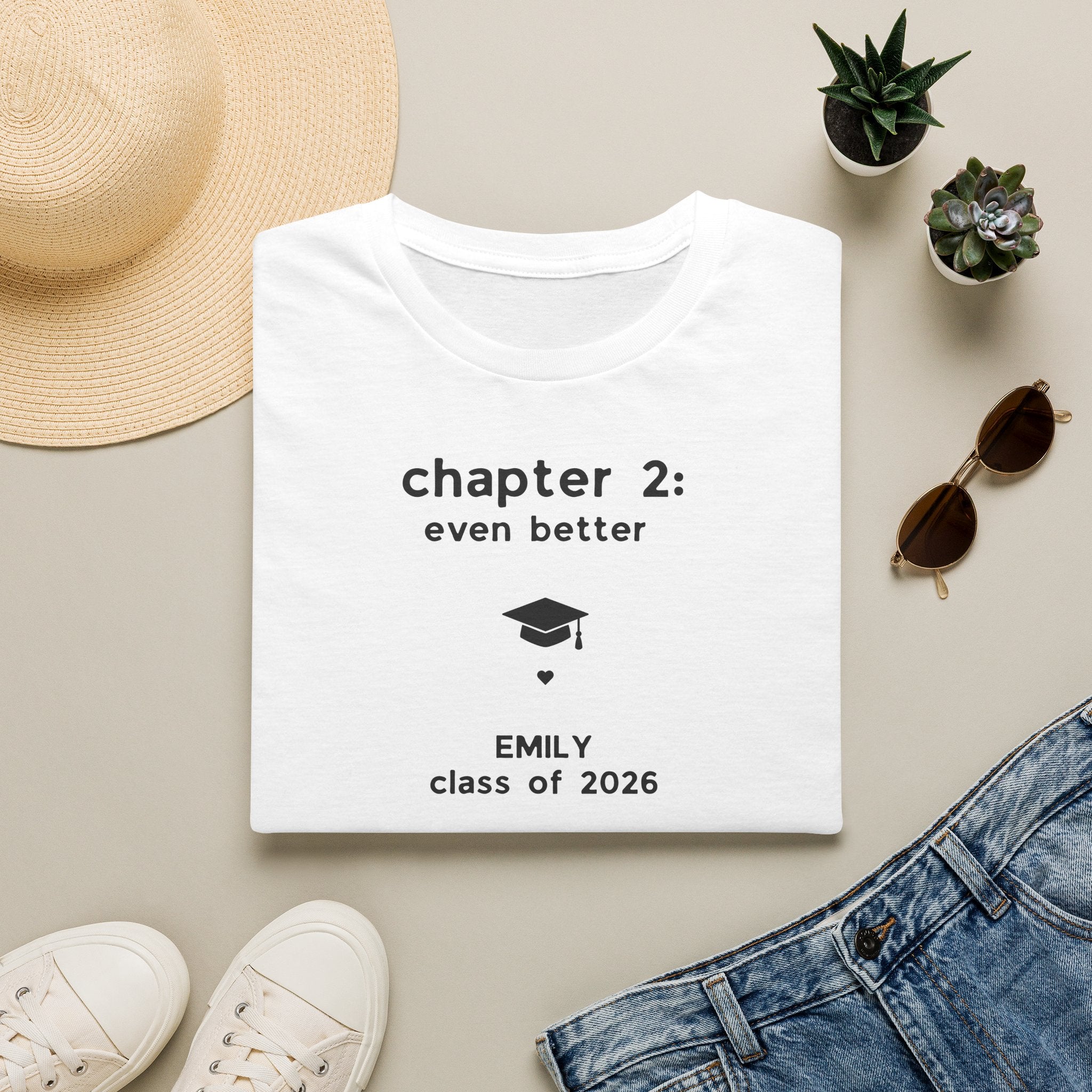 Graduation T-Shirt — "Chapter 2: even better" Personalized Class of 2026
