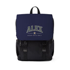 Personalised 'Good Days Only' Backpack — Navy Canvas Shoulder Bag