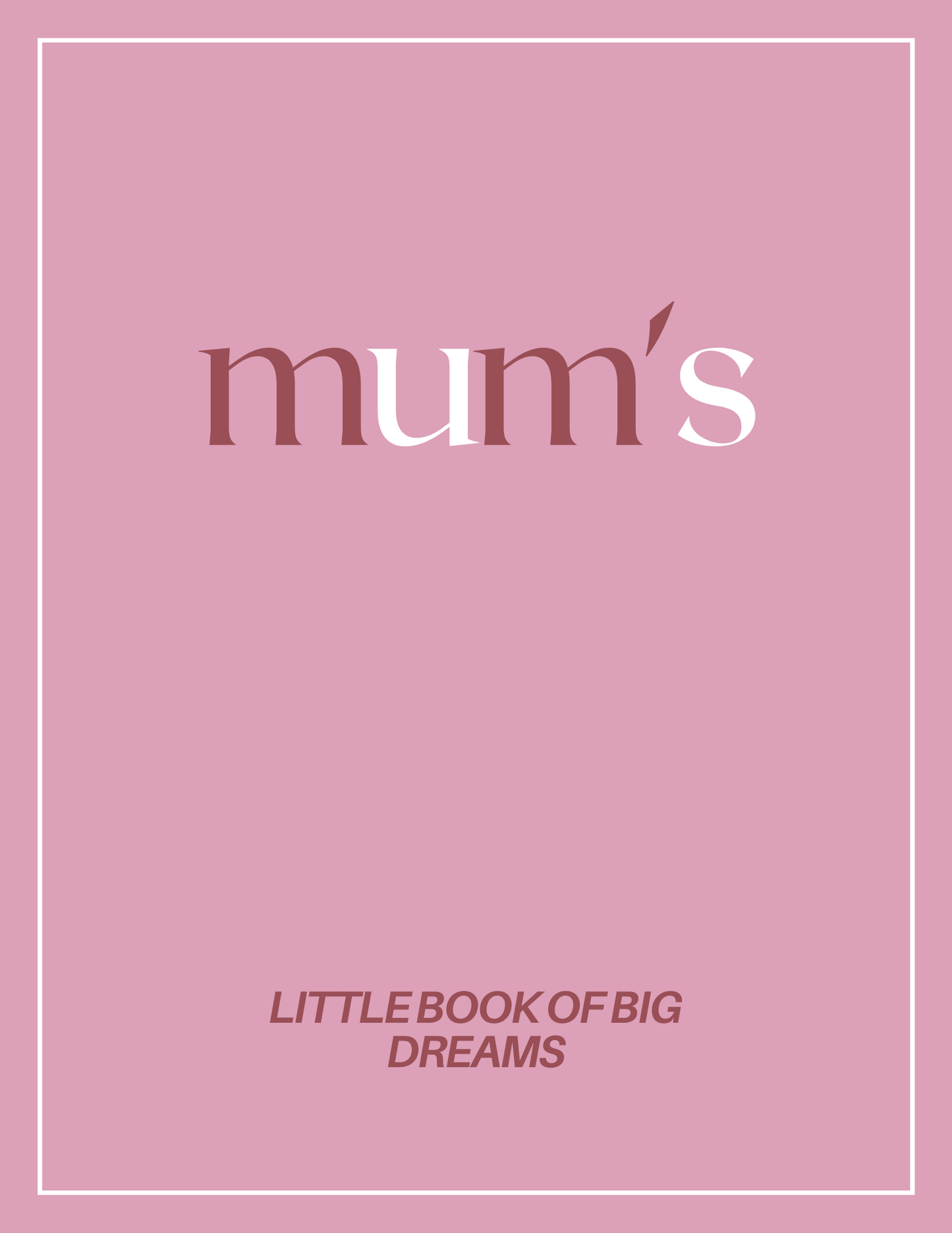 Mum's A5 Notebook | Personalise with Any Text | Custom Pink Journal