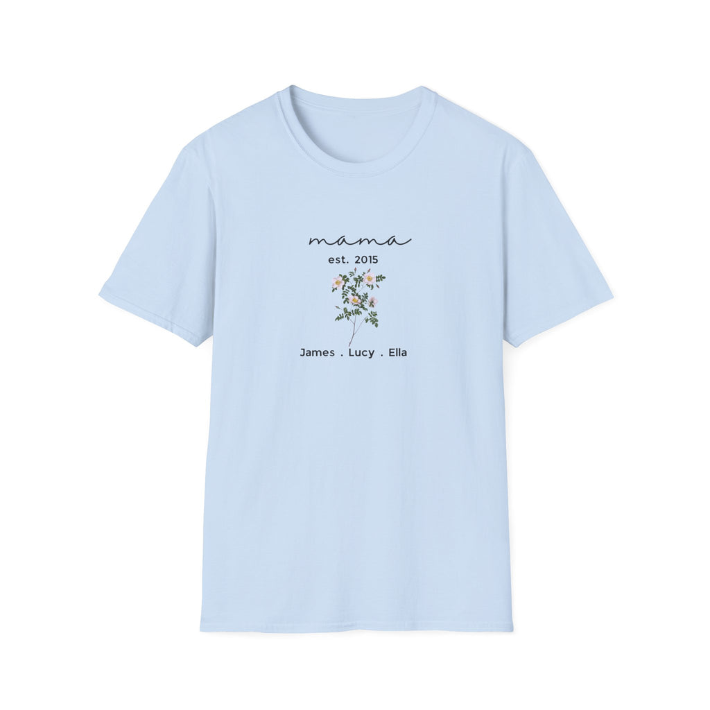 Mama Est. 2015 Floral T-Shirt | Personalised Mother's Day Gift