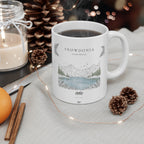 Personalised Snowdonia Scenic Mug — Lake & Mountain Illustration - AlleyCrafters