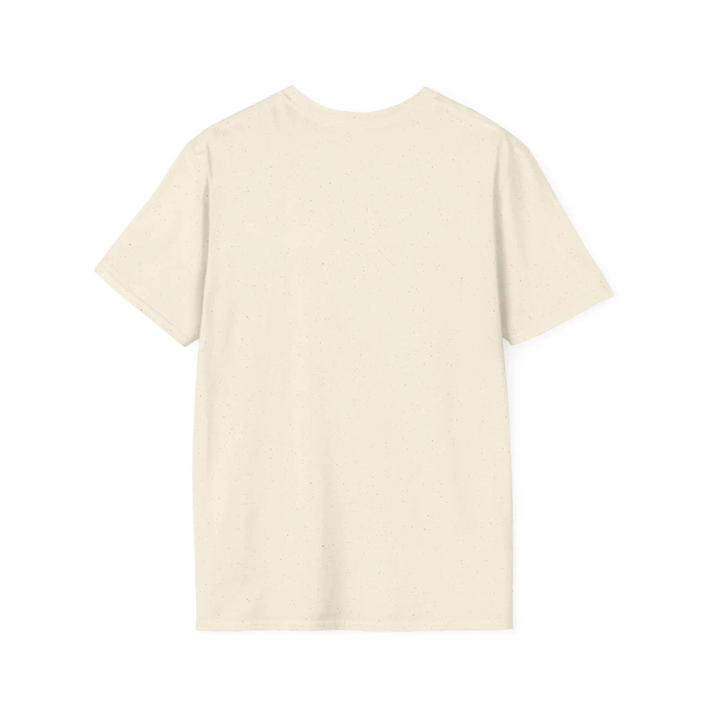 Off-white short-sleeve T-shirt, no graphic visible