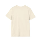 Off-white short-sleeve T-shirt, no graphic visible