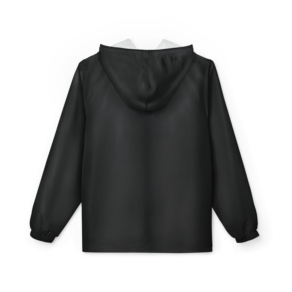 the back of jacket, white background