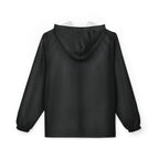 the back of jacket, white background