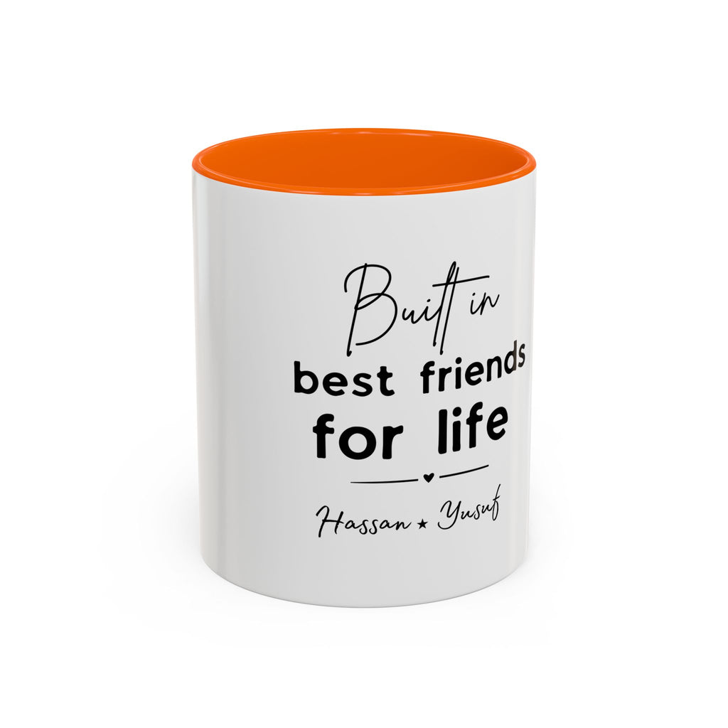 Personalised Best Friends for Life Mug | Custom Name Accent Coffee Mug
