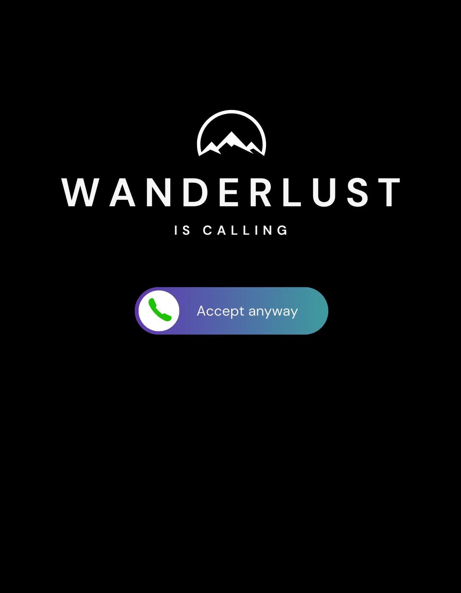 Black sweatshirt graphic text: WANDERLUST is calling